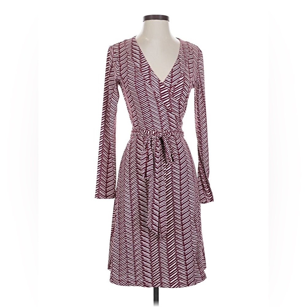 Banana Republic | Long sleeve chevron striped wrap dress